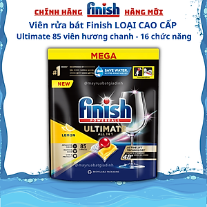 Viên Rửa Chén Bát Finish Quantum Ultimate Túi 60 Viên - Nhập khẩu từ Đức