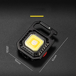 Móc Khóa Đèn Pin Đa Chức Năng Có Chống Nước Tặng Kèm Cáp Sạc - Hàng chính hãng 