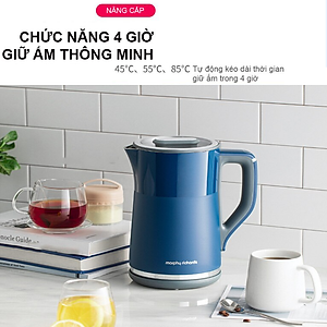 Ấm đun nước siêu tốc điều chỉnh nhiệt độ Morphy Richards MR6070 công suất 1800W, dung tích 1.5L, tích hợp chế độ giữ ấm ở các mức lựa chọn- Hàng chính hãng