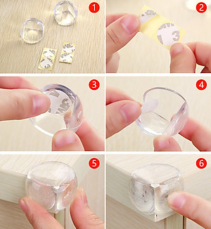 Bộ 12 bọc góc bàn ghế silicon tránh va đập bảo vệ bé yêu ( 12 cái)