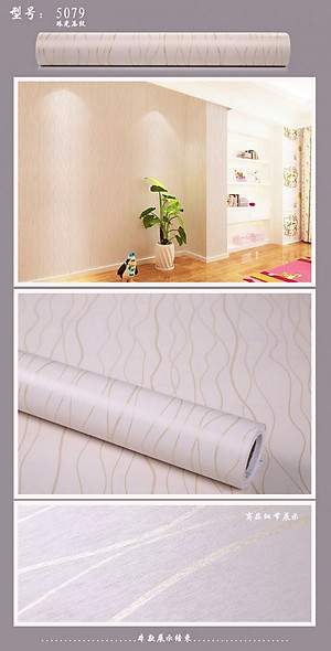 5m giấy decal cuộn sợi chỉ vàng DT33(45x500cm)