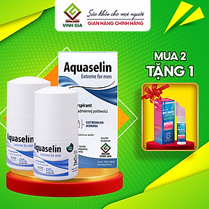 (+5ml FREE) Lăn khử mùi dành cho nam Aquaselin 50ml