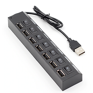 Hub USB 7 cổng có công tắc - Hàng Nhập Khẩu