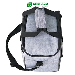 Túi Đựng Hộp Cơm Giữ Nhiệt Grepaco Nhiều Ngăn Đựng Đồ Thức Ăn Nóng Lạnh Văn Phòng, Mẹ Bỉm Du Lịch – Vải Bố Canvas, Kích Thước Size To (Cỡ Lớn), Kiểu Quai Xách Và Đeo Vai - Tặng Túi Đựng Muỗng Nĩa - Hàng Chính Hãng