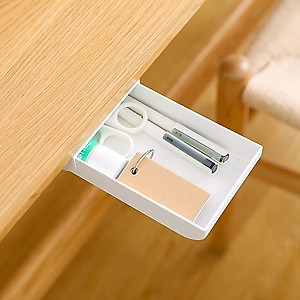Hộc Ngăn Kéo Bàn Mini Có Keo Dán Để Văn Phòng Phẩm, Lưu Trữ Đồ Tiện Ích - Hàng Chính Hãng 