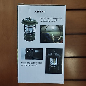 Đèn Măng Xông LED, Đèn Cắm Trại Dã Ngoại, Đèn Treo Lều, Đèn Retro Phong Cách Cổ Điển Pin Sạc Siêu Sáng - Hàng Chính Hãng