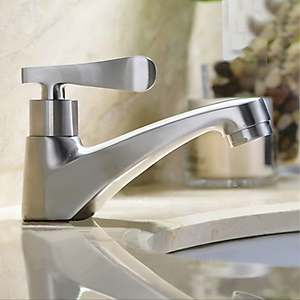 Vòi rửa mặt lavabo KG11 tay gạt dùng cho nước lạnh loại đẹp cao cấp inox sus304 - Hàng chính hãng