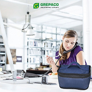 Túi Đựng Hộp Cơm Grepaco Vải Bố Canvas Size Nhỏ Dùng Cho Nam Nữ Đựng Đồ Ăn Trưa Đi Làm Văn Phòng Công Sở Sinh Viên Học Sinh Đi Học Tặng Túi Đựng Muỗng Nĩa - Hàng Chính Hãng