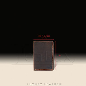 Ví Da Nam Nữ Đựng Thẻ LEALUX Mini Handmade 1