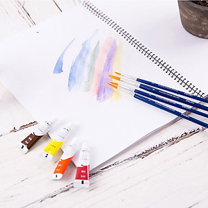 Bộ 4 Cọ Vẽ Chuyên Nghiệp Deli Dùng Cho Màu Nước/Bột/Sơn Acrylic