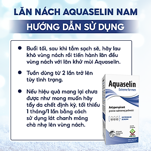 (+5ml FREE) Lăn khử mùi dành cho nam Aquaselin 50ml