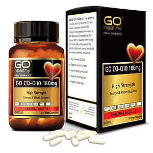 GO CO Q10 160MG 30 VIÊN - Viên uống bổ tim nhập khẩu chính hãng GO Healthy New Zealand