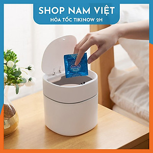 Thùng Rác Mini Phòng Ngủ, Toilet, Xe Hơi Nắp Lò Xo - Giữ Mùi 90%