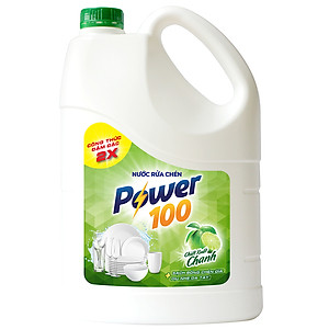 Nước Rửa Chén Can POWER100 Tinh Dầu Chanh 3.5KG