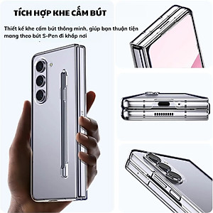 Ốp lưng trong suốt siêu mỏng chống ố vàng cho Samsung Galaxy Z Fold 7 5G Likgus Penone bảo vệ 360 độ màn phụ và mặt lưng (Tặng bút cảm ứng) - Hàng nhập khẩu
