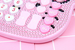 Máy tính cầm tay, máy tính bỏ túi Kitty đính đá dễ thương