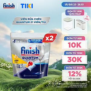 Combo 2 Gói Viên Rửa Chén Bát Finish Powerball Quantum 21 viên