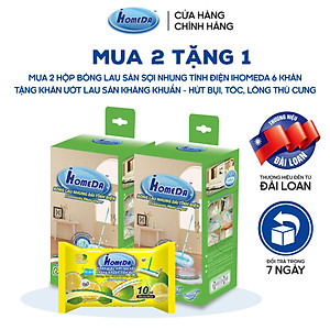 Bông lau nhung dài tĩnh điện iHomeDa ( 6 bông lau/hộp ) - iHomeda filaments fiber wipes/ wipes for static dry cleaning floor cleaning multi - surfaces solution ( 6 cloths/box)