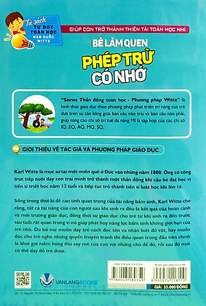 Tủ Sách Tư Duy Toán Học HQ - Bé Làm Quen Phép Trừ Có Nhớ