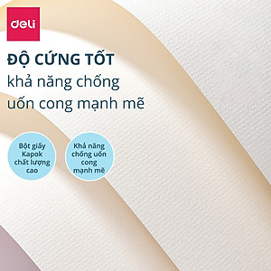 Giấy Vẽ Màu Nước Có Vân 20 Tờ 230gsm Khổ 16K 32K Chuyên Dụng Deli - 73917 / 73918