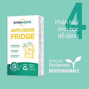 Miếng khử mùi tủ lạnh Stanhome Anti Odor Fridge 31gr/hộp