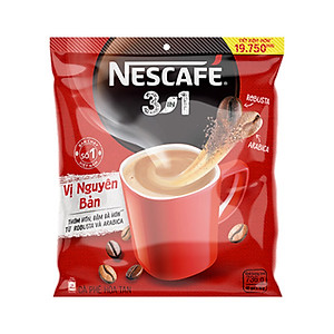 [Tặng Ca đá 900ml ] Combo 3 Bịch NESCAFE 3IN1 Công thức cải tiến - VỊ NGUYÊN BẢN Bịch 46  gói