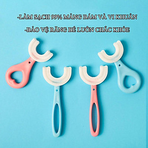 Bàn Chải Đánh Răng Silicon Hình Chữ U Cho Trẻ Em MINIIN - Cho Bé Từ 2 - 6 Tuổi