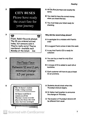 Cambridge Preliminary English Test 3 Student's Book with Answers Reprint Edition