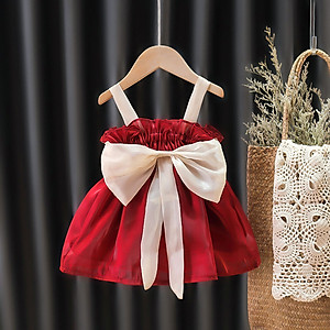 Đầm 2 dây cho bé phong cách tiểu thư từ 9-18kg - Váy voan bé gái xinh xắn dạo phố hoặc đi biển (SD-3662G)