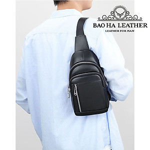 Túi đeo trước ngực, túi đeo vai da bò thật 9104 Túi đeo chéo vai