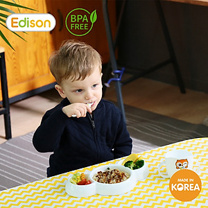 Khay ăn dặm 5 ngăn Edison Hàn Quốc có đế chống trơn cho bé mã 6872