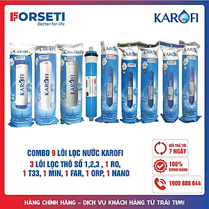 Combo 9 lõi lọc nước Karofi Hàng chính hãng dùng cho máy lọc nước Karofi K9IQ-2A
