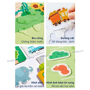 Hình Dán Sticker Cho Bé dùng nhiều lần Mideer Reusable Jelly Sticker Set 3 chủ đề