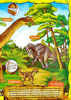 Sách Dán Hình Sáng Tạo - Thế Giới Khủng Long - Khủng Long Ăn Cỏ