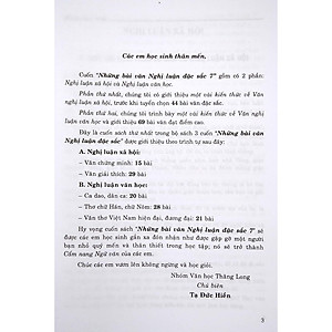 Những Bài Văn Nghị Luận Đặc Sắc Lớp 7 (Dùng Chung Cho Các Bộ SGK Mới Hiện Hành - bc)