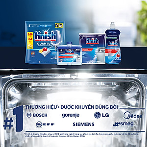 Túi 64 Viên Rửa Chén Bát Finish Powerball Quantum 12x sức mạnh, túi lớn siêu tiết kiệm