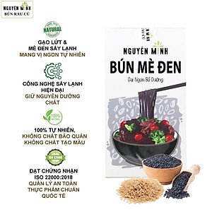 Bún gạo lứt mè đen (mì gạo) Nguyên Minh 300gr