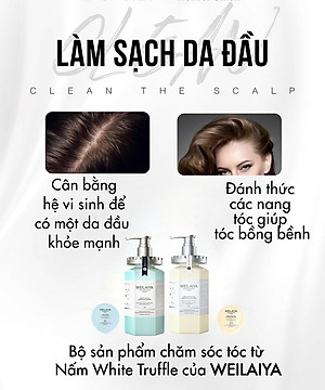 Dầu gội xả phục hồi đa tầng nấm Truffle Weilaiya hương nước hoa -chăm sóc toàn diện, giúp da đầu trở lại trạng thái khỏe khoắn và trẻ trung - tặng kèm ví da bò cao cấp