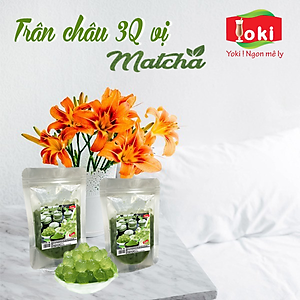 Yoki Trân châu 3Q vị Matcha dai, giòn, thơm mát