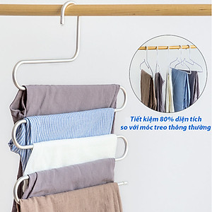 Móc Treo 5 Tầng  Móc Áo Quần Đa Năng Kim Loại Bền Đẹp Tiết kiệm Diện Tích Tủ Tối Ưu Siêu Tiện Dụng - Hàng Chính Hãng MINIIN