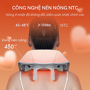 Máy massage cổ vai gáy 6D HJ-818 dòng cao cấp trị liệu giảm đau mỏi hiệu quả (Tặng kèm quà tri ân) - Hàng chính hãng