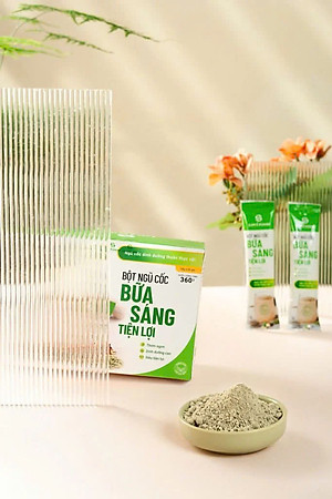 Bột Ngũ Cốc Lovifood Bữa Sáng Tiện Lợi (20 gói x 18g) - Thay Thế Bữa Ăn, Giảm Nguy Cơ Mắc Bệnh Tiểu Đường, Chống Oxy Hóa, Tốt Cho Tim Mạch, Bổ Sung Nội Tiết Tố, Đẹp Da - Thơm Ngon, Dễ Uống - Người Tập Gym và Yoga, Ăn Kiêng, Ăn Chay, Tiểu Đường, Tim Mạch
