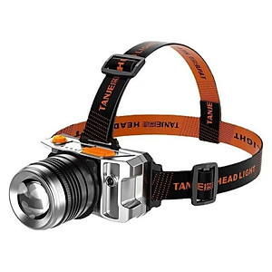 Đèn Pin Đội Đầu 1 Bóng Lớn Chống Nước 3 Chế Độ Siêu Sáng Ánh Sáng Mạnh