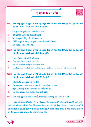 Ôn Hè Tiếng Việt 3 (dành cho học sinh lớp 3 lên lớp 4)