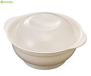 Bát tô dùng trong lò vi sóng 1200ml, kèm nắp nhựa được thiết kế khít giúp thức ăn không bị tiếp xúc với không khí - nội địa Nhật Bản