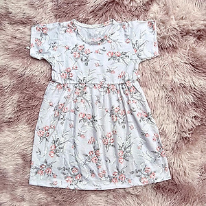 Váy đầm bé gái tay ngắn thun cotton co giãn giao nhiều hoạ tiết khác nhau cho khách MamLa