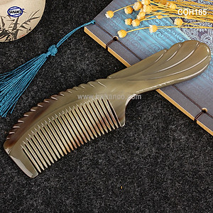 Lược sừng xuất Nhật (Size: XL - 20cm) COH165 - Thân khía dáng Cổ điển cao cấp đẹp hoàn hảo - Chăm sóc tóc - HAHANCO