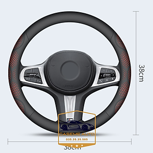 Bọc Vô Lăng Ô Tô 3D Da Nappa Cao Cấp Siêu Mỏng - Thiết Kế Lỗ Thoát Khí, Chống Trơn Trượt - Hàng Chính Hãng