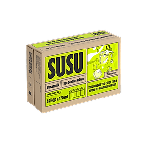 Thức uống sữa trái cây Vinamilk SuSu có thạch hương Marshmallow Kiwi Hộp 170ml