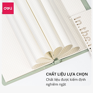 Sổ Còng Nhựa Sổ Tay A5 B5 Bìa Nhựa Cứng 80gsm 120 Trang Có Thể Thay Lõi Sổ Ruột Sổ Nhiều Size Deli - Phù Hợp Làm Sổ Kế Hoạch Planner, Nhật Kí, Tập Vở Ghi Chép Bullet Journal - GHA560 GHB560